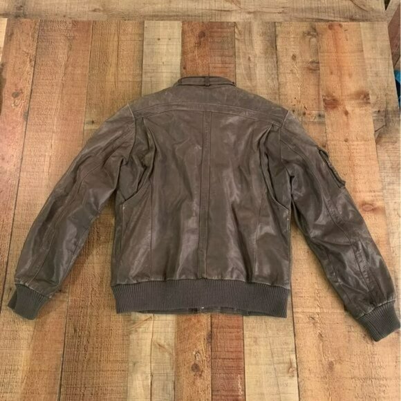 Steinmark brown vintage Leather biker jacket size 40 - Picture 12 of 12